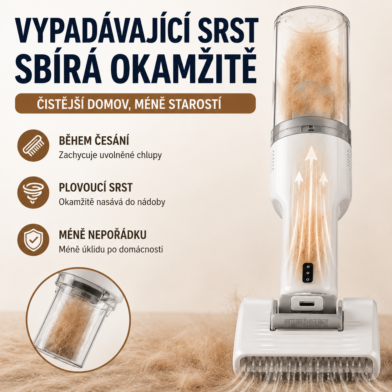 Vysavač na zvířecí chlupy